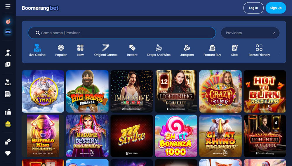 Boomerang.bet - Beste casino zonder CRUKS in Nederland